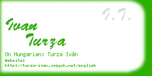 ivan turza business card
